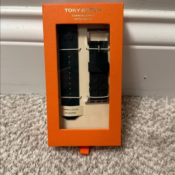 NWT Tory Burch Silicone Apple Watch Band - Green, 38mm/40mm - Picture 1 of 4